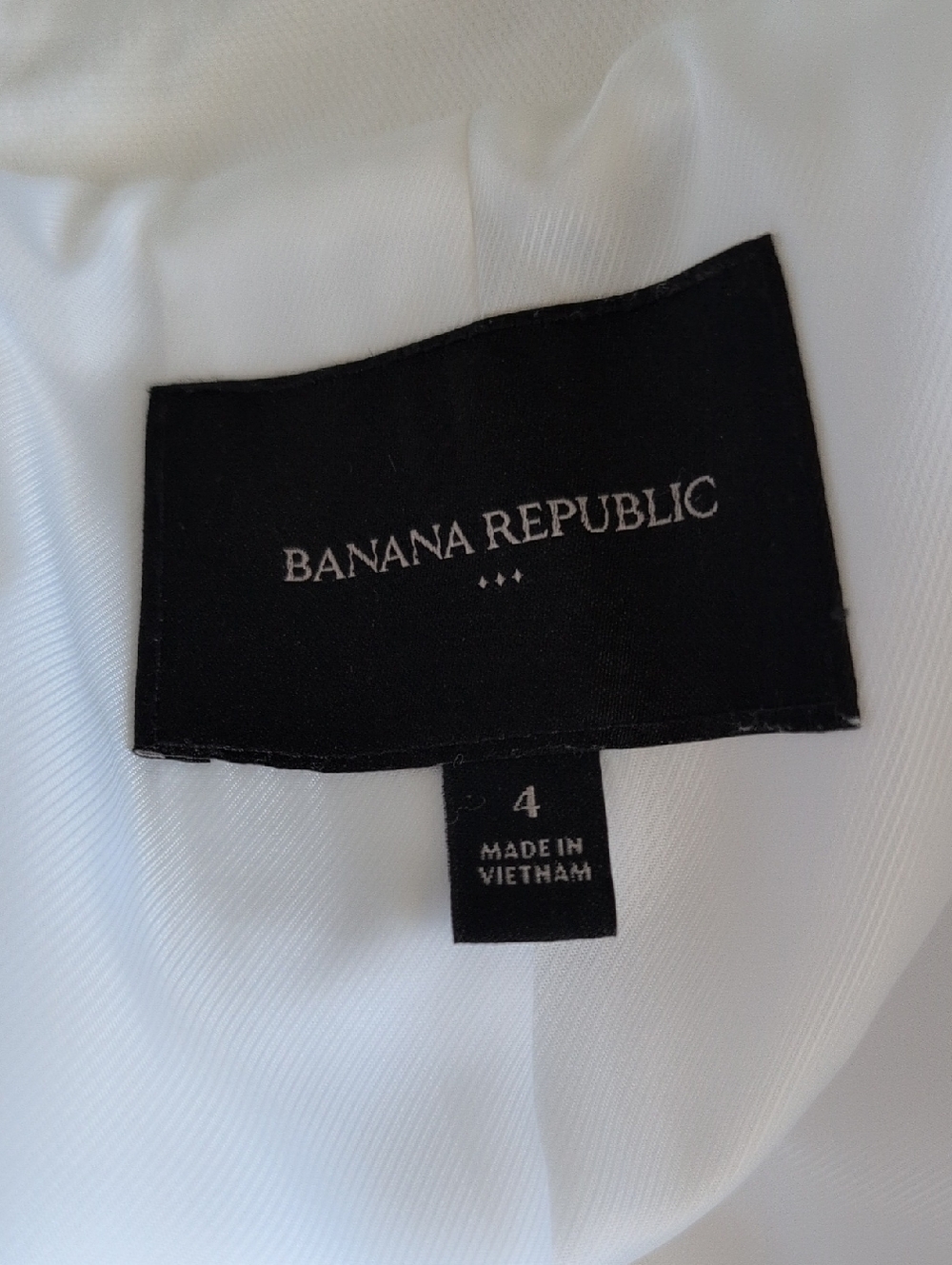 Banana Republic Factory White Double-Breasted Cotton Blazer with Gold Buttons 4 - Picture 8 of 16